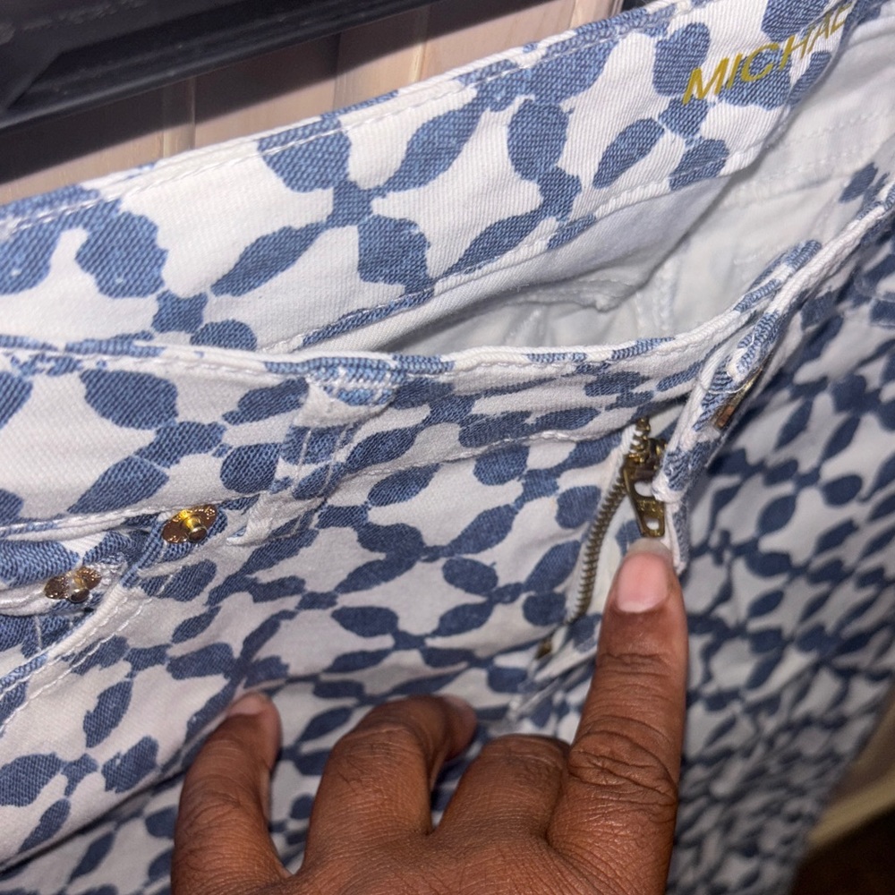 Michael Kors White and Blue Skinny Jeans - Picture 6 of 10